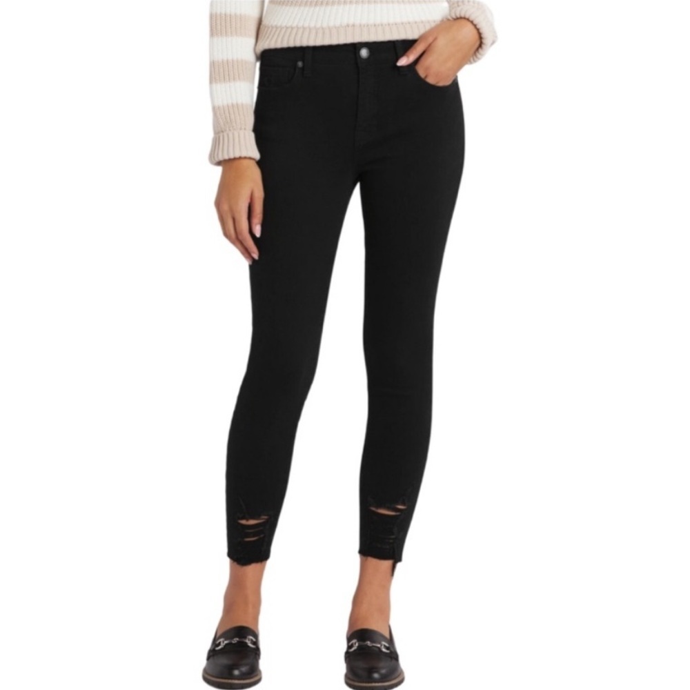 Pistola Womens Cosmic Blue Love Arielle Skinny Distressed Black Jeans Size 31